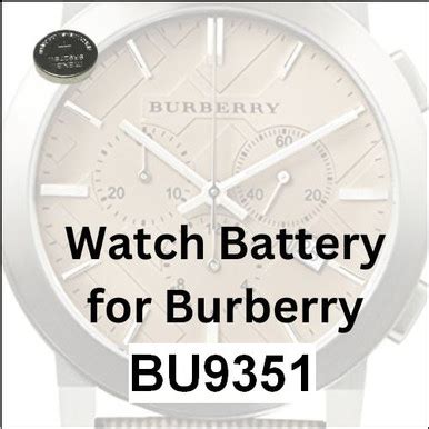 Watch Battery for Burberry BU9351 